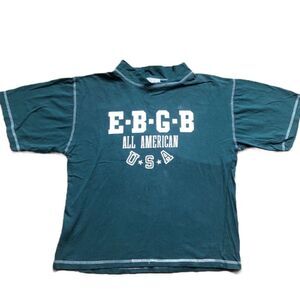 VINTAGE EBGB ALL AMERICAN SPELL OUT 100% COTTON T SHIRT